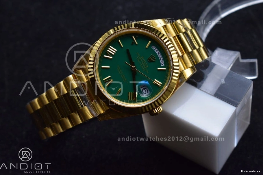 Dial Bracelet Edition 228238 Green on Roman Day Best THBF (Gain Weight) 1:1 40 YG VR3255 669 HighQuality Date President 1212